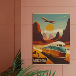 Arizona Vintage Travel Art Poster