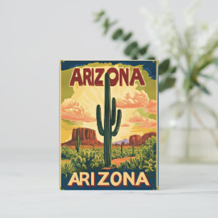 Arizona Vintage Travel Design Briefkaart