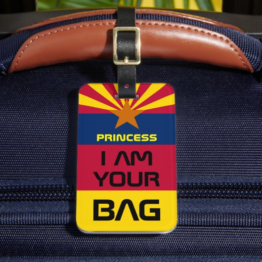 Arizona Vlag & Amerika Staten, Verenigde Staten /G Bagagelabel (Voorkant Insitu 2)