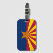 Arizona Vlag & Amerika Staten, Verenigde Staten /S Bagagelabel (Voorkant (verticaal))