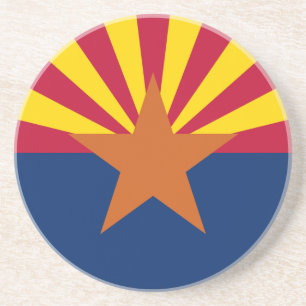 Arizona Vlag, Amerikaans The Copper State Zandsteen Onderzetter