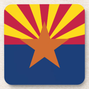 Arizona Vlag, Amerikaanse De Koper Staat Bier Onderzetter