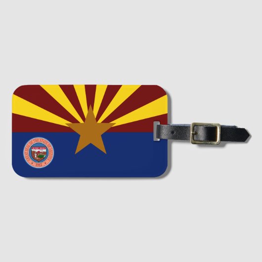 Arizona vlag bagagelabel (Voorkant (horizontaal))