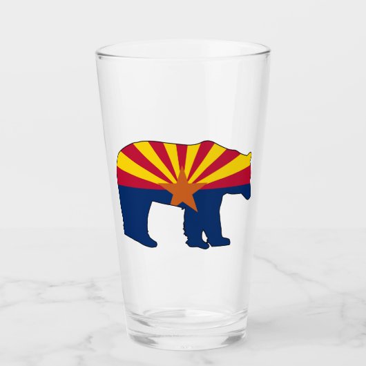 Arizona Vlag Beer Glas (Voorkant)