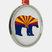 Arizona Vlag Beer Metalen Ornament (Rechts)