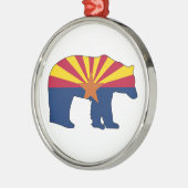 Arizona Vlag Beer Metalen Ornament (Links)
