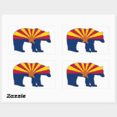 Arizona Vlag Beer Rechthoekige Sticker (Vel)