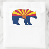 Arizona Vlag Beer Rechthoekige Sticker (Tas)