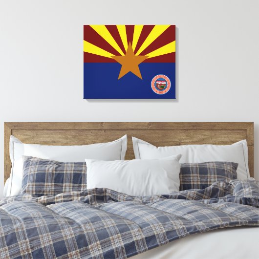 Arizona vlag canvas afdruk (Insitu (Slaapkamer))