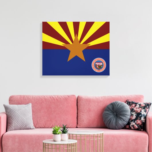 Arizona vlag canvas afdruk (Insitu (Woonkamer))
