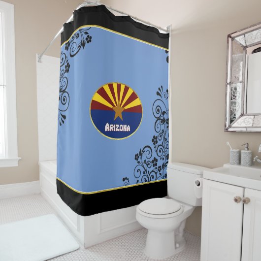 Arizona vlag douchegordijn (In situ)