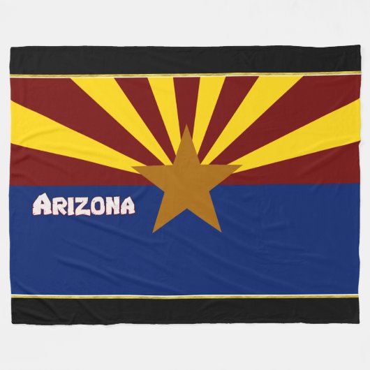 Arizona vlag fleece deken (Voorkant (Horizontaal))