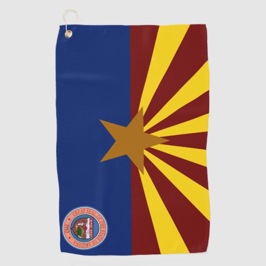 Arizona vlag golfhanddoek (Voorkant)