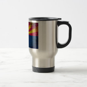 Arizona vlag grunge bakstenen muur reis mok