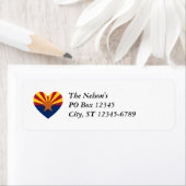 Arizona Vlag Hart Vorm Etiket (Insitu)