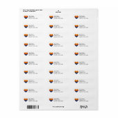 Arizona Vlag Hart Vorm Etiket (Full Sheet)