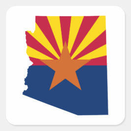 Arizona vlag kleuren vierkante sticker