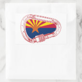 Arizona-vlag, klimmer Carabiner Rechthoekige Sticker (Tas)