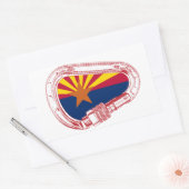 Arizona-vlag, klimmer Carabiner Rechthoekige Sticker (Envelop)