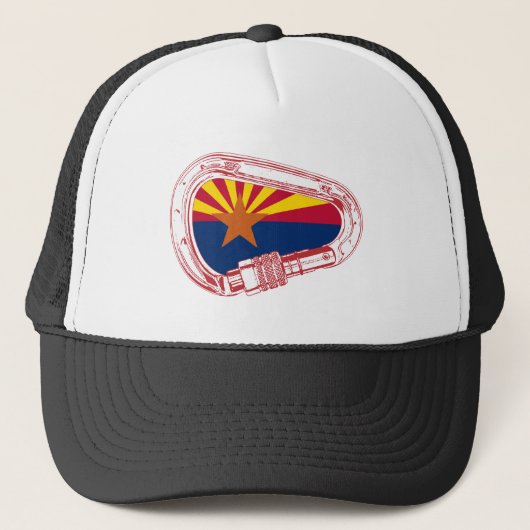 Arizona-vlag, klimmer Carabiner Trucker Pet (Voorkant)