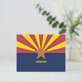 Arizona vlag met slogan briefkaart (Staand voorkant)