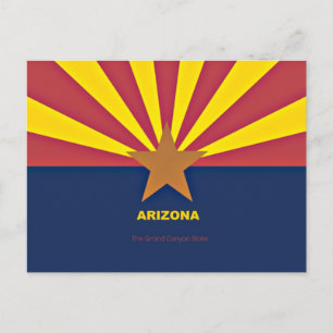 Arizona vlag met slogan briefkaart