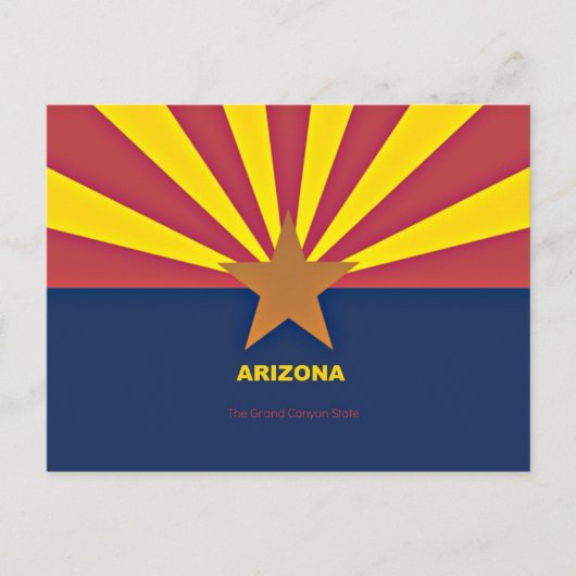 Arizona vlag met slogan briefkaart (Voorkant)