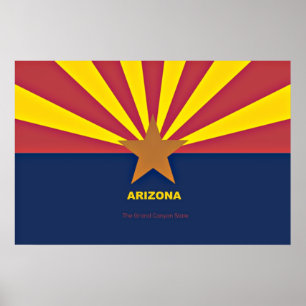 Arizona vlag met slogan poster