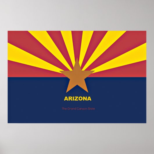 Arizona vlag met slogan poster (Voorkant)