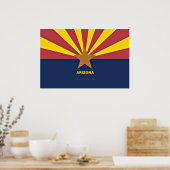 Arizona vlag met slogan poster (Keuken)