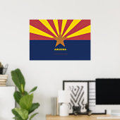 Arizona vlag met slogan poster (Thuiskantoor)