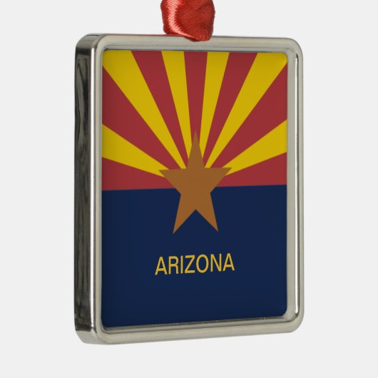 Arizona Vlag Metalen Ornament (Rechts)