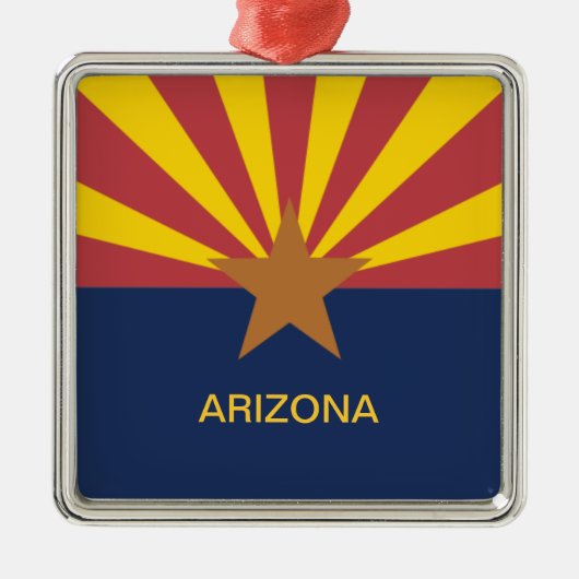 Arizona Vlag Metalen Ornament (Voorkant)