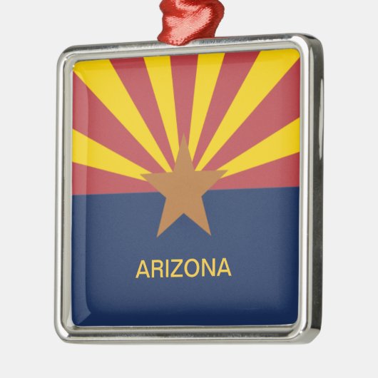 Arizona Vlag Metalen Ornament (Links)