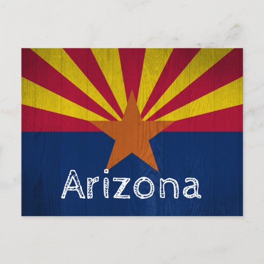 Arizona Vlag op weg naar het zuiden Aankondigingskaart (Voorkant)