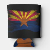 Arizona vlag penseelstreek, Arizona vlag Blikjeskoeler (Achterkant)