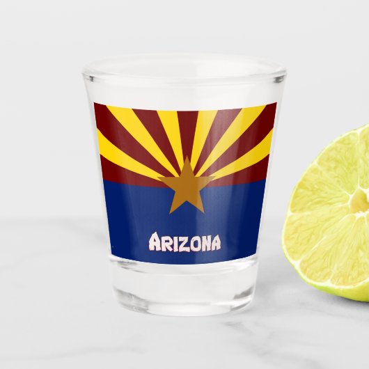 Arizona vlag shot glas (Voorkant)
