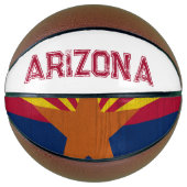 Arizona Vlag Starburst Rugged Basketbal (Voorkant)
