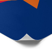 Arizona Vlag Vierkant Poster (Hoek)