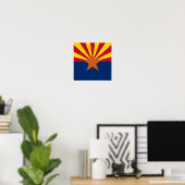 Arizona Vlag Vierkant Poster (Thuiskantoor)