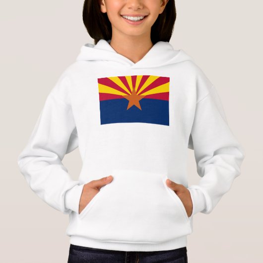 Arizona Vlag: Zetting Star Sun, The Copper State (Voorkant)