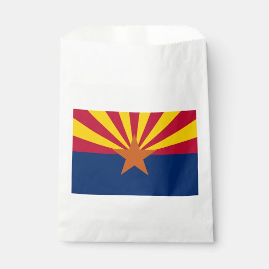 Arizona Vlag: Zetting Star Sun, The Copper State Bedankzakje (Voorkant)