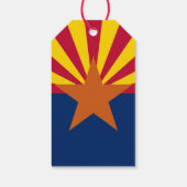 Arizona Vlag: Zetting Star Sun, The Copper State Cadeaulabel (Achterkant)