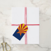 Arizona Vlag: Zetting Star Sun, The Copper State Cadeaulabel (Met Touw)