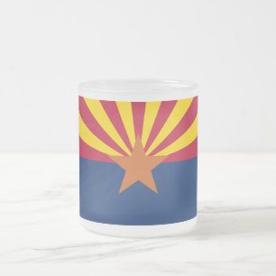 Arizona Vlag: Zetting Star Sun, The Copper State Matglas Koffiemok
