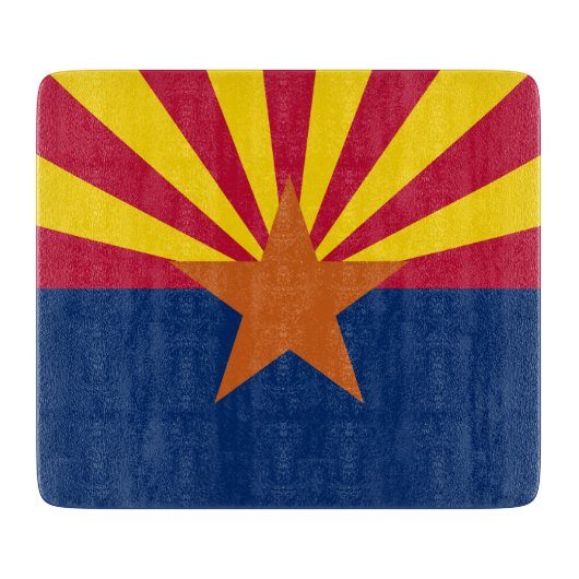 Arizona Vlag: Zetting Star Sun, The Copper State Snijplank (Voorkant)