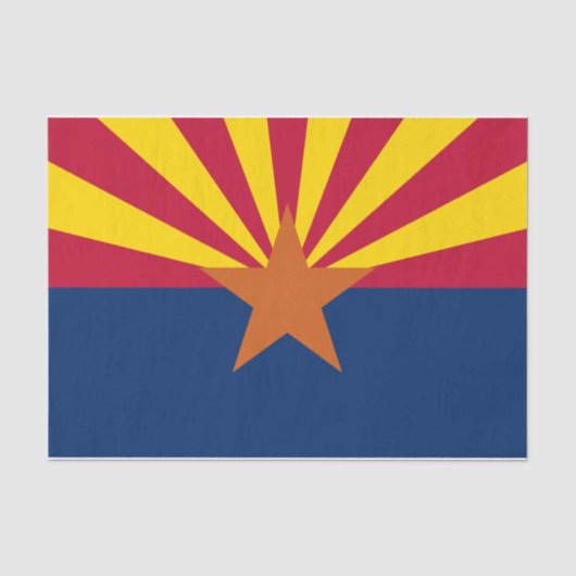 Arizona Vlag: Zetting Star Sun, The Copper State Tissuepapier (Voorkant)