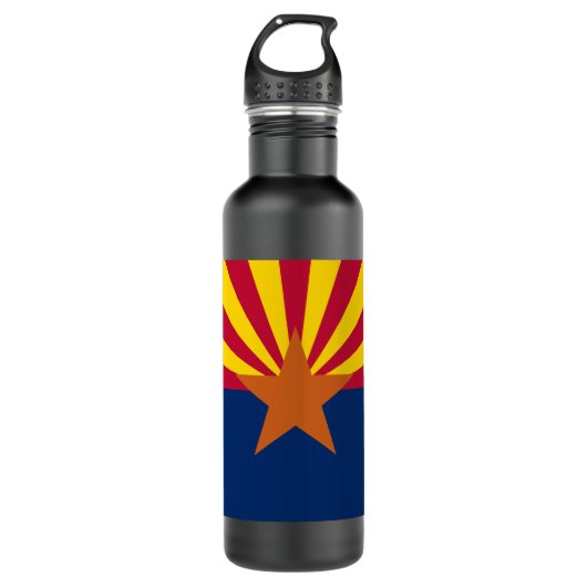 Arizona Vlag: Zetting Star Sun, The Copper State Waterfles (Voorkant)