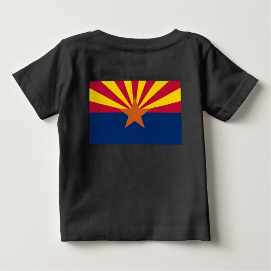 Arizona Vlag: Zetting Star Zon, The Copper State (Achterkant)