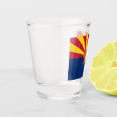 Arizona Vlag: Zetting Ster Zon, The Copper State Shot Glas (Links)